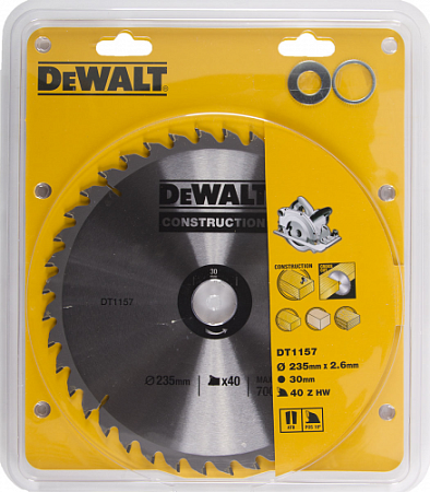 Пильный диск универсальный DeWALT 235х40тх30 мм Construction DT1157-QZ [DT1157-QZ]