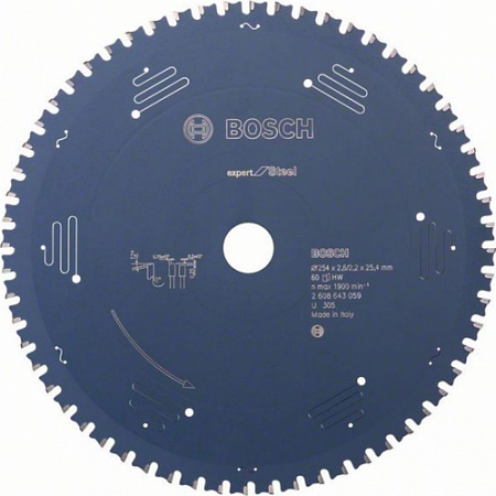 Пильный диск по стали BOSCH 254х60х25.4 мм Expert for Steel [2608643059]