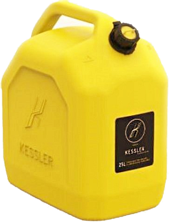 Канистра для ГСМ и технических жидкостей KESSLER универсальная 25 литров желтая [А1-02-04]