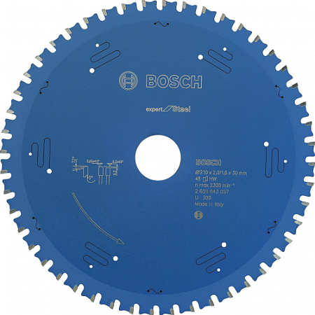 Пильный диск по стали BOSCH 210х48х30 мм Expert for Steel [2608643057]