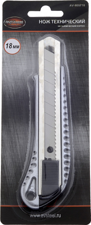 AV Steel AV-900718 Нож алюминиевый корпус 18 мм [AV-900718]
