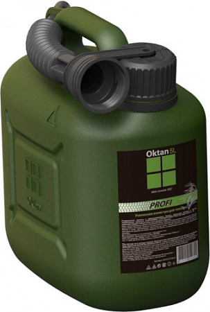 Канистра для ГСМ и технических жидкостей OKTAN Профи 5 литров зеленая [А1-01-07]