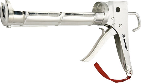 Пистолет для герметика MATRIX 310 мл, "полуоткрытый", хромир., зубчатый шток 7 м 88640